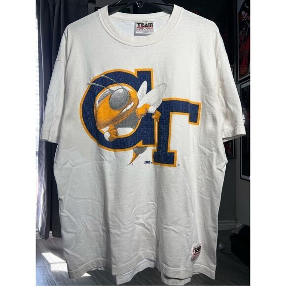 Vintage 90s Georgia Tech Buzz Ramblin Wreck Tee - Picture 1 of 8